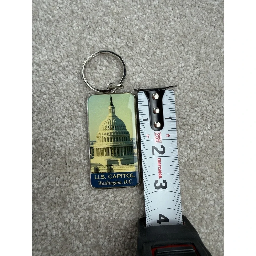 U.S. Capitol Washington DC Travel Souvenir Key Ring Vintage